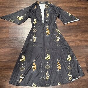 Chic Black and Gold Maxi Dress